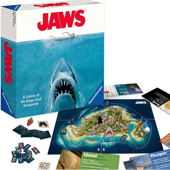 Ravensburger Jaws Board Game for Age 12 and Up - A Game of Strategy and Suspense - Picture 2 of 6